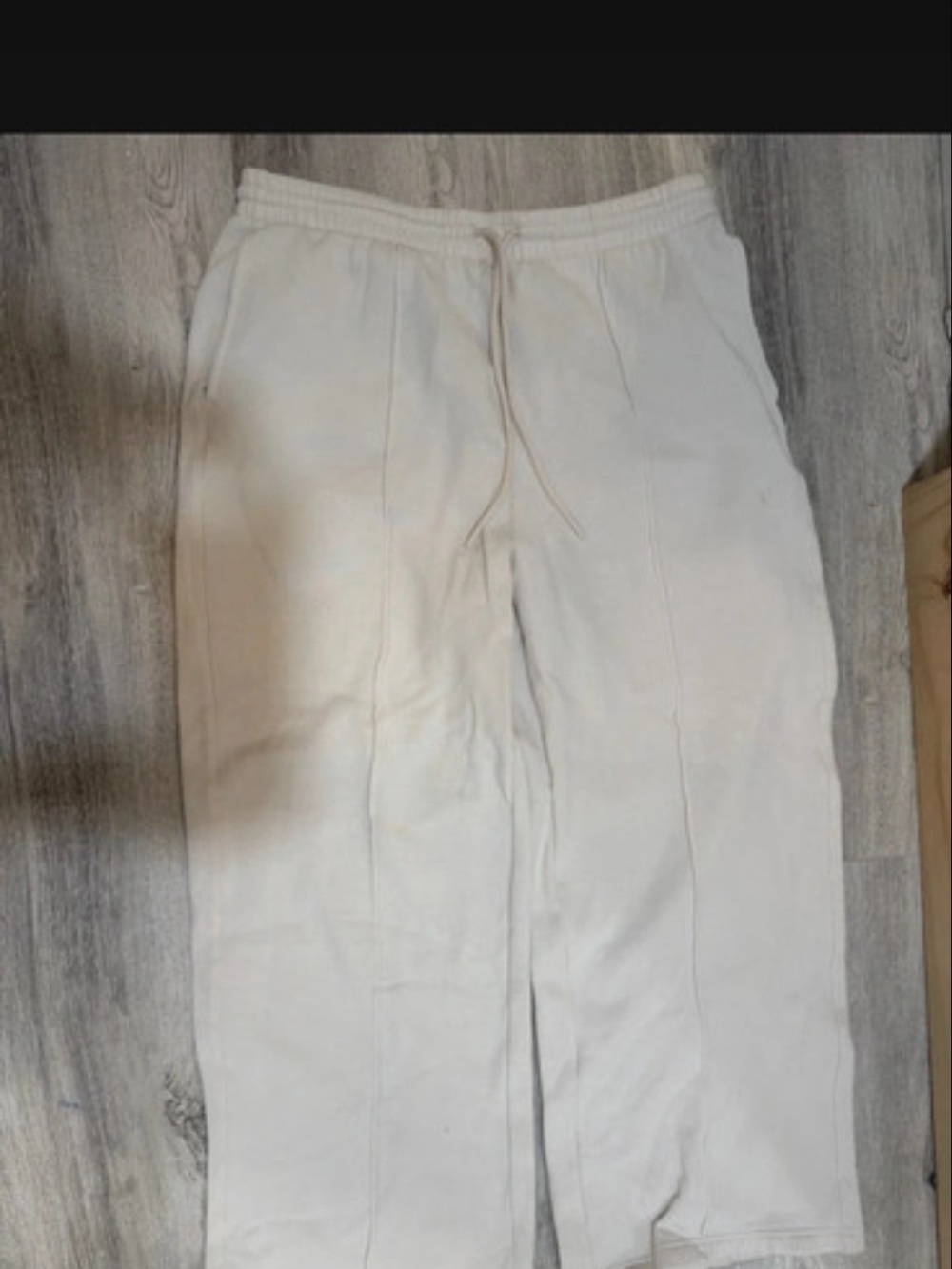 PINK Victoria's Secret Ivory Drawstring Sweatpants